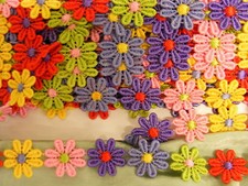 Guipure Daisy Trim Multi Coloured LD Lge 1.8mts