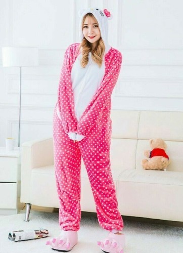 Unisex Erwachsene Cosplay Tier Kigurumi Pyjama Schlafanzug Overalls Flanell S-XL - Bild 30 von 129