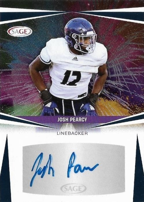 JOSH PEARCY 2025 SAGE Football Low Series AUTO SP Blue Rice Owls 🔥🏈🔥 III