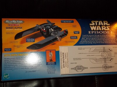 STAR WARS ACTION FLEET ALPHA SITH INFILTRATOR W/ DARTH MAUL PILOT