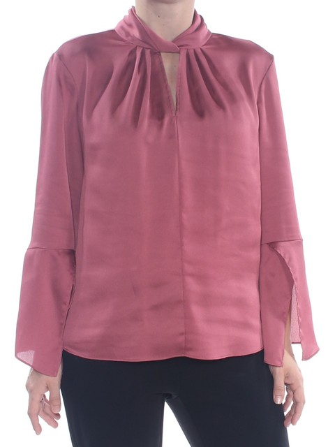 satin bell sleeve top