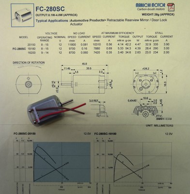 Mabuchi Motor Fc 280sc 12v 2 Stuck 8 With The 2 Cables As In The Pic Ebay