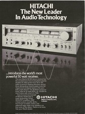Vintage Print Ad Hitachi SR 804 Stereo Receiver - The New Leader In Audio - 1978