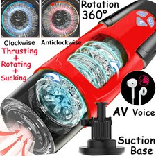 Male Masturbaters Automatic HandsFree Thrusting Cup Rotating Stroker Men Sex Toy