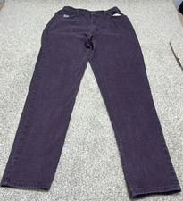Vintage Wrangler Jeans Women 12x31 Purple Straight Denim Pants Western USA Made