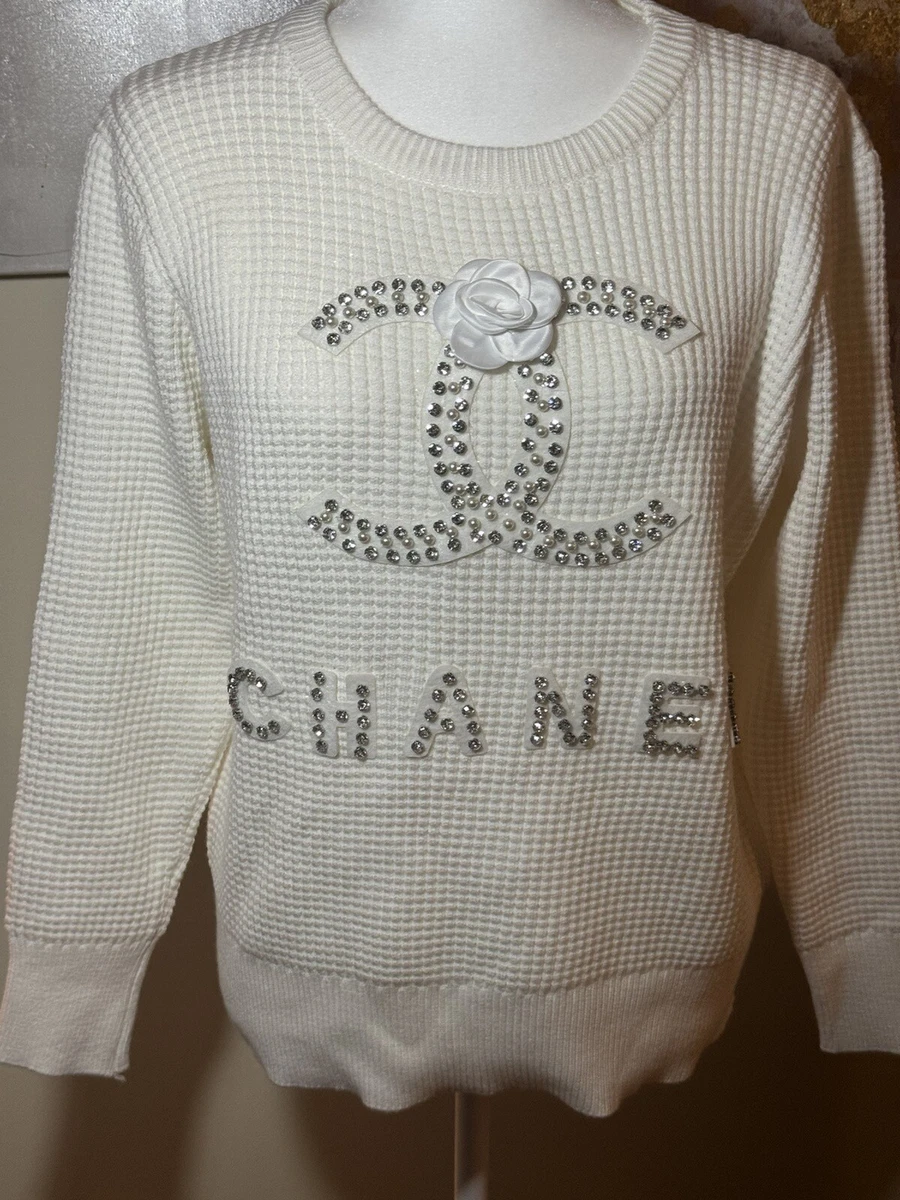 Chanel clearance cream sweater