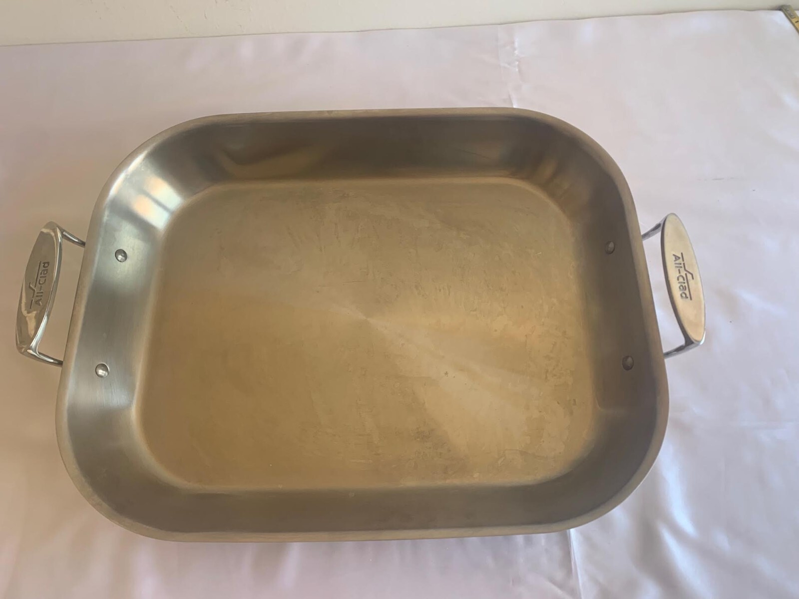 AllClad 16x13 Inch Large StainlessSteel Flared Roasting Pan NO RACK