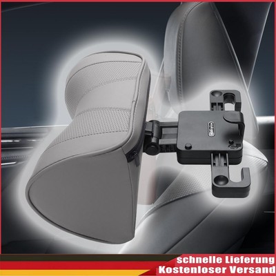 Multi-Functional Car Headrest Pillow Memory Foam Adjustable Heights with Holder 