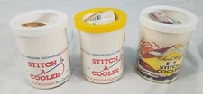 3 Vintage Crafter's Pride Stitch A Cooler NEW lot cross stitch can insulator