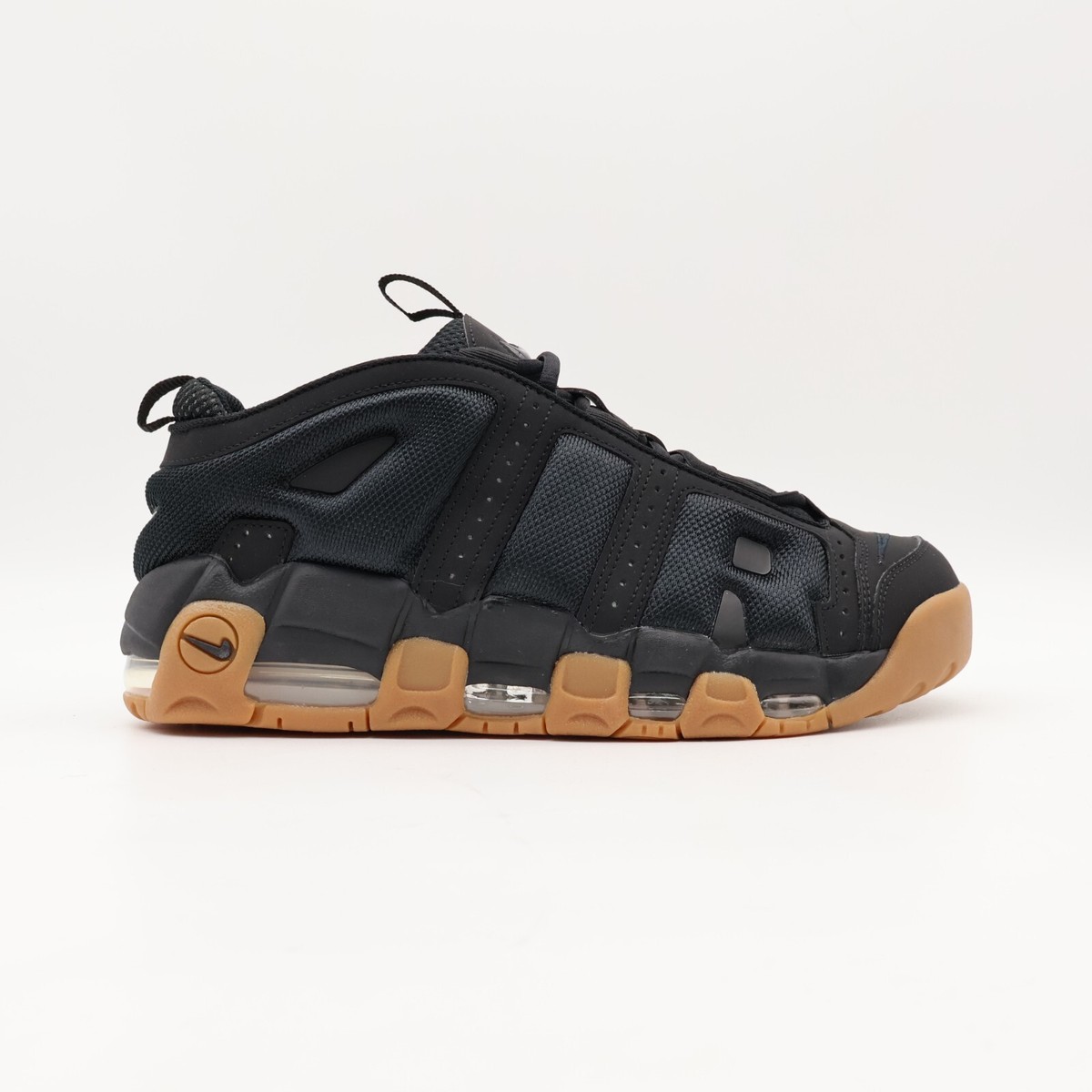 FZ3055-003 Nike Air More Uptempo Low Black Gum Medium Brown Black