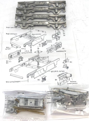 7mm/O gauge BOXED CAVALIER COACH BOGIE KIT