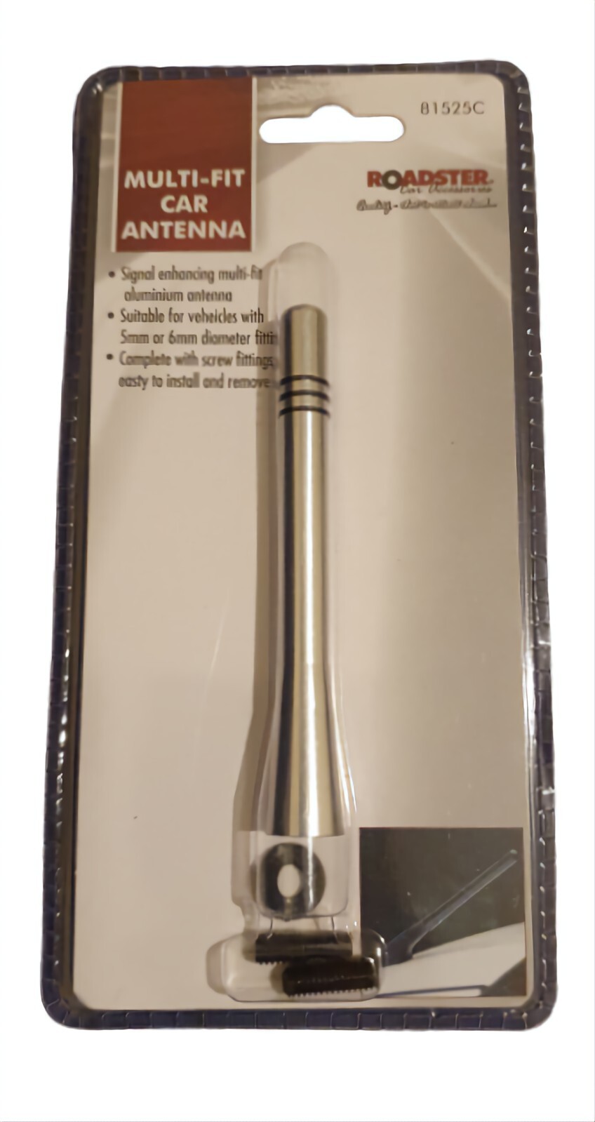 1 X Multi-fit Double BLISTER Aluminium Car Antenna With Screw 