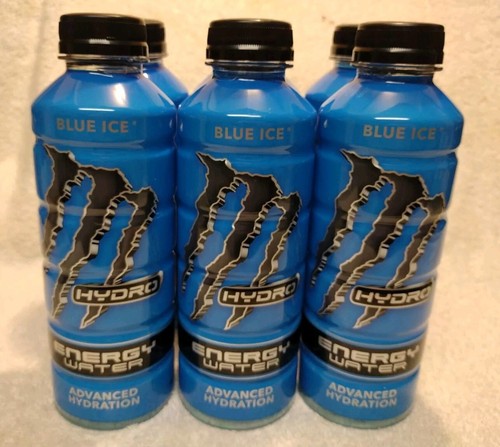6 Pack Monster Energy Advanced Hydration Hydro Energy Water, Blue Ice, 20 Oz