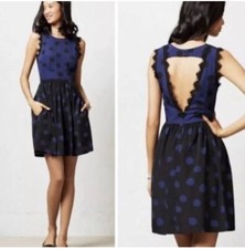Anthropologie Split Dots Dress by Corey Lynn Calter  Size 0 Petite $198 EUC