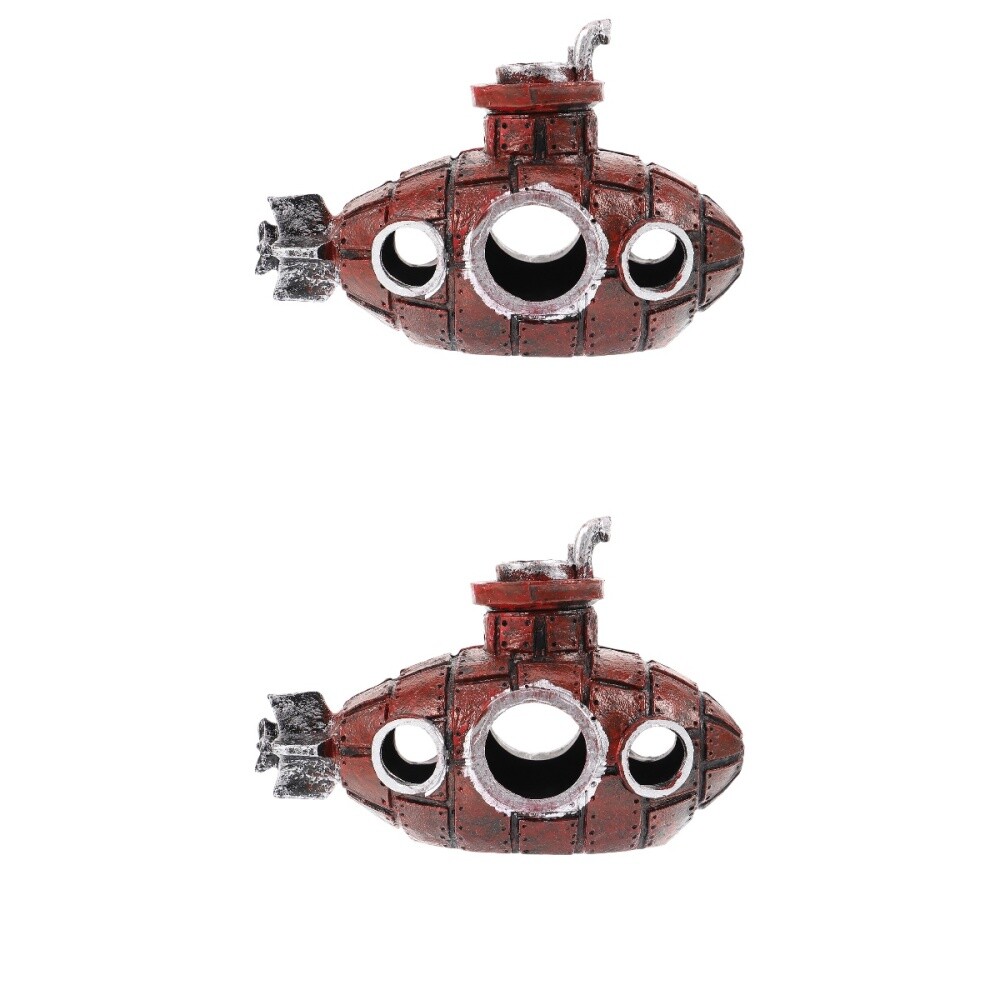 2 Pieces Aquarium Submarine Ornament Fish Tank Garden Bowl Decor Delicate eBay