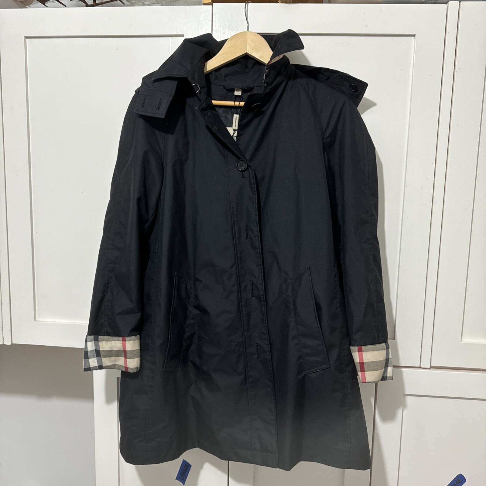 Burberry Rain Jacket Black women’s size 6 eBay