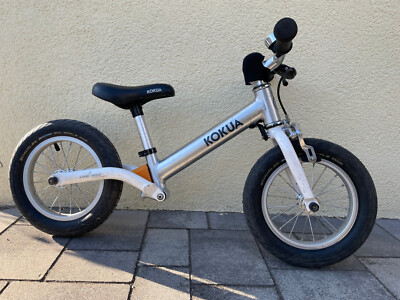 Kokua LIKEaBIKE Jumper Laufrad 12'' inkl. Bremse und Zubehör, sehr leicht, silber