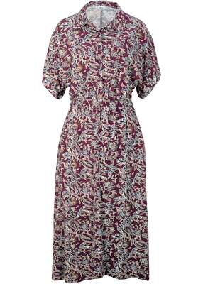 Jerseykleid in Midilänge Gr. 36/38 Blaupetrol Bordeaux Midi Jersey-Kleid Neu