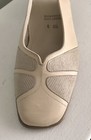 Jenny by Ara Size 8 Wide 2-Tone Light Taupe Leather Closed Toe Slingback Heels — photo 5