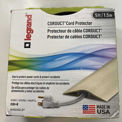 Legrand 5-Ft. Corduct Brown Cord Protector, For Home, Office & Media Room, Used