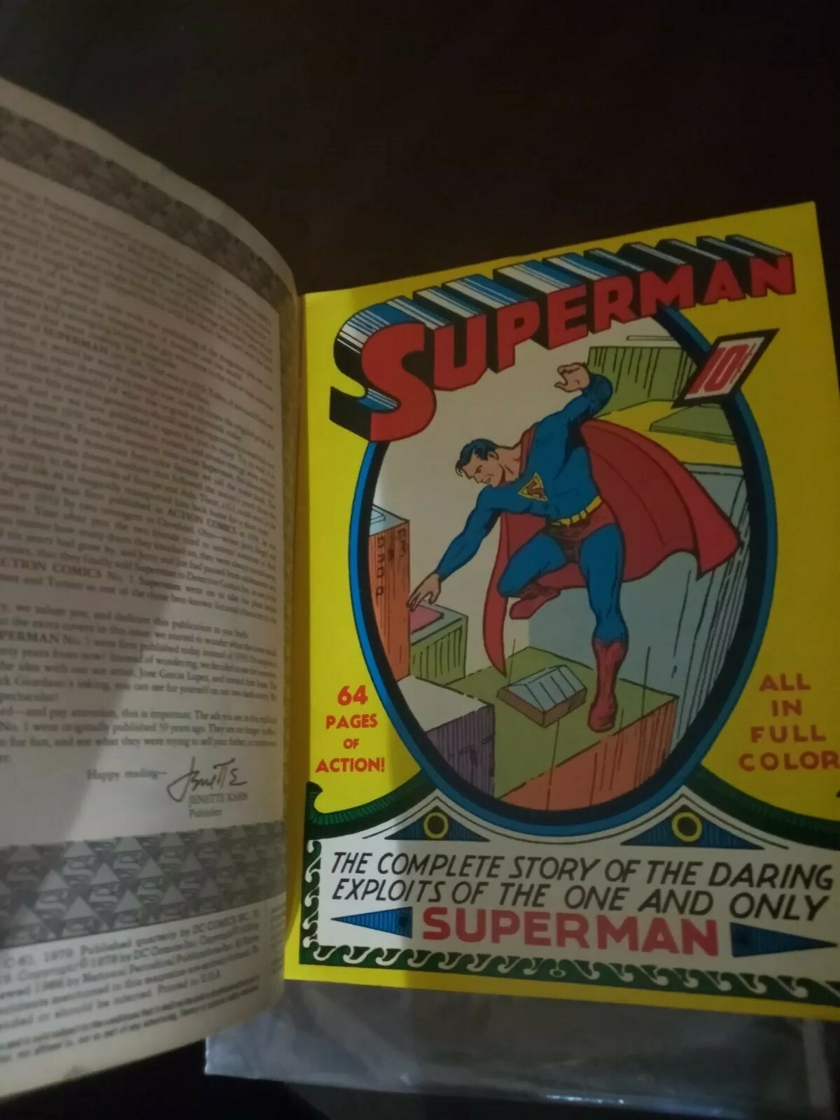 Superman 1st edition. Original No bar code.. Collectors edition. 