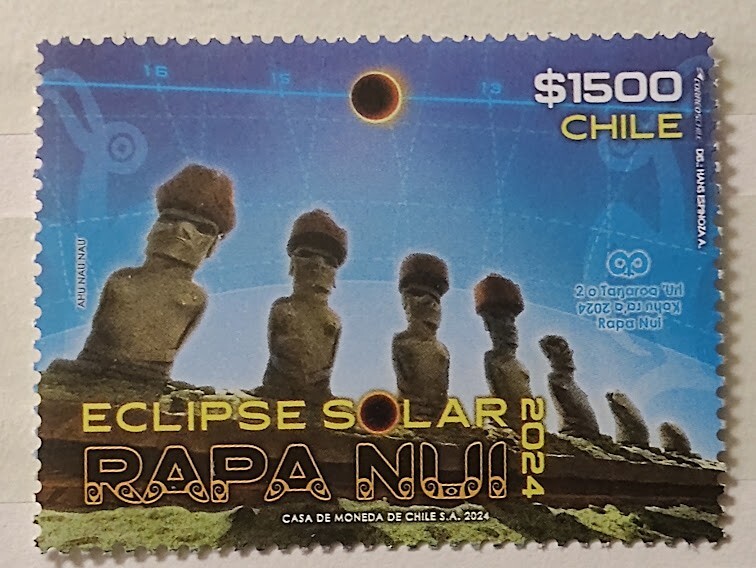 Chile 2024 Eclipse Solar Rapa Nui Isla de Pascua Easter Island MNH