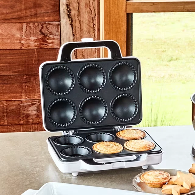 Electric Pie Maker 6 Pies Machine Non Stick Tarts Quiches Meat Apple Cooker - image 4 of 4