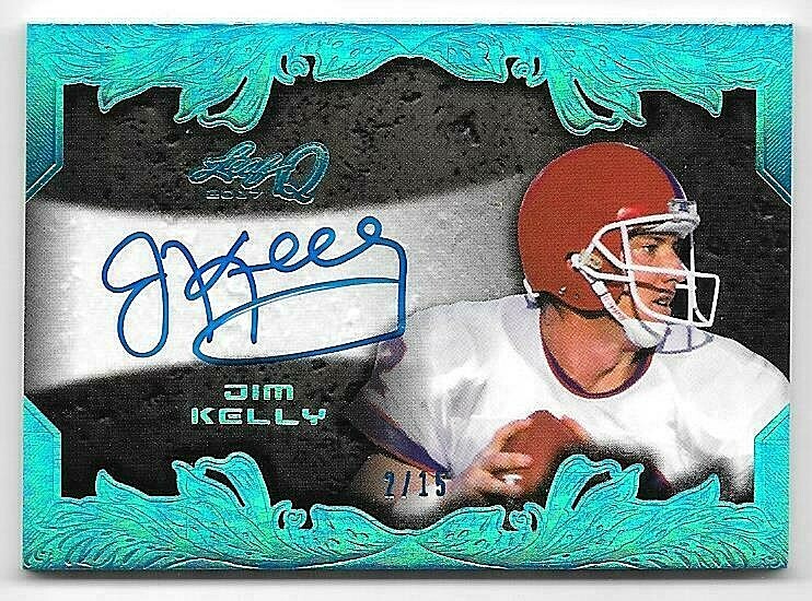 2017 Leaf Q Blue Spectrum #JK1 Jim Kelly On Card Autograph