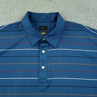 Greg Norman Polo Shirt Mens Large Blue Play Dry Activewear Golf Casual Office
