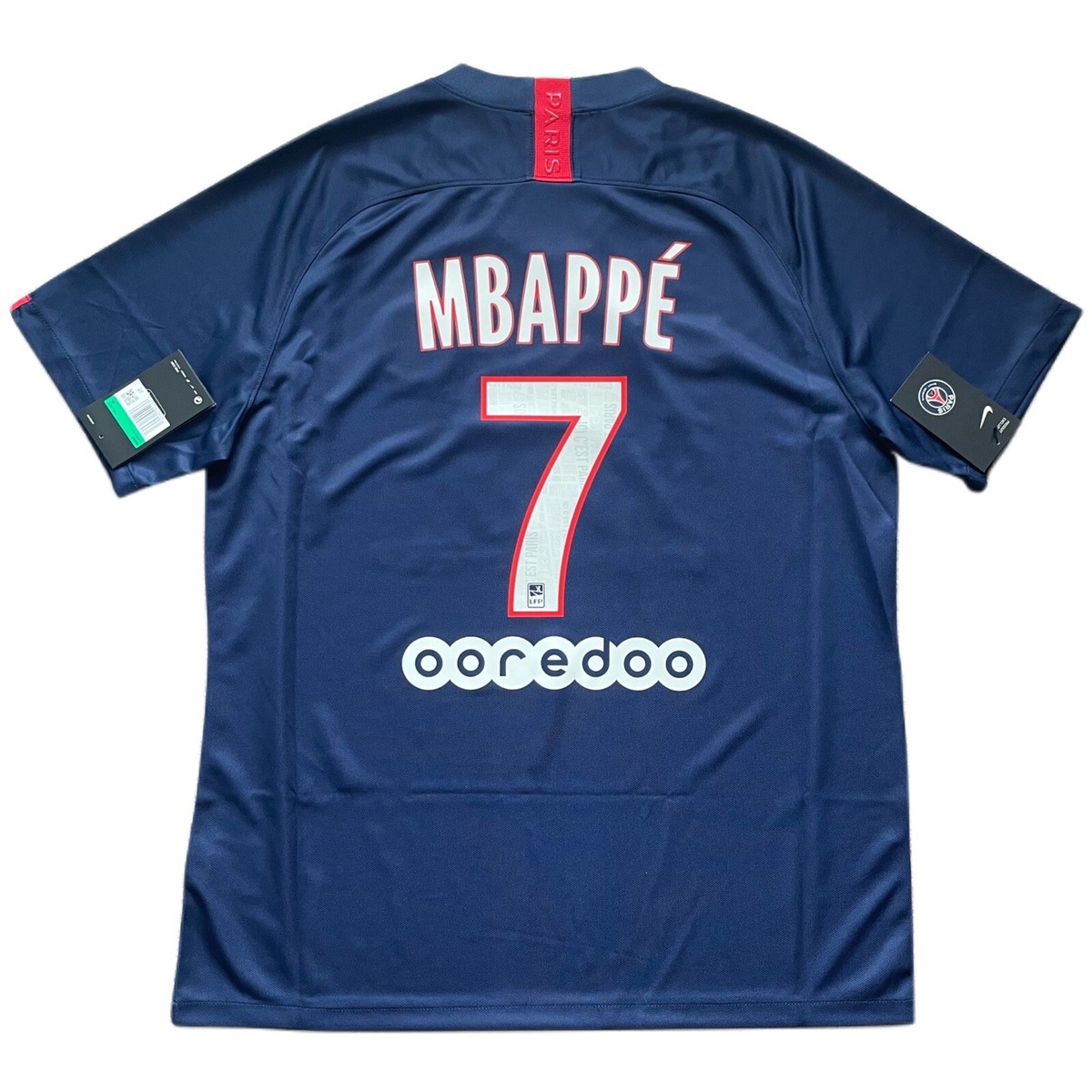 2019/20 PSG Home Jersey #7 Mbappe XL Paris Saint Germain Soccer