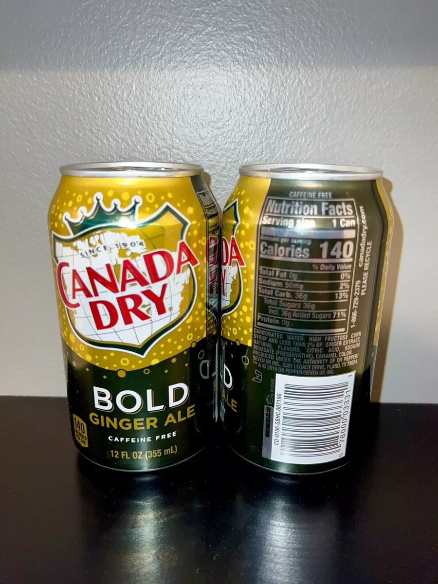 🔵 Brand New Limited Rare Canada Dry Bold Ginger Ale Caffeine Free 