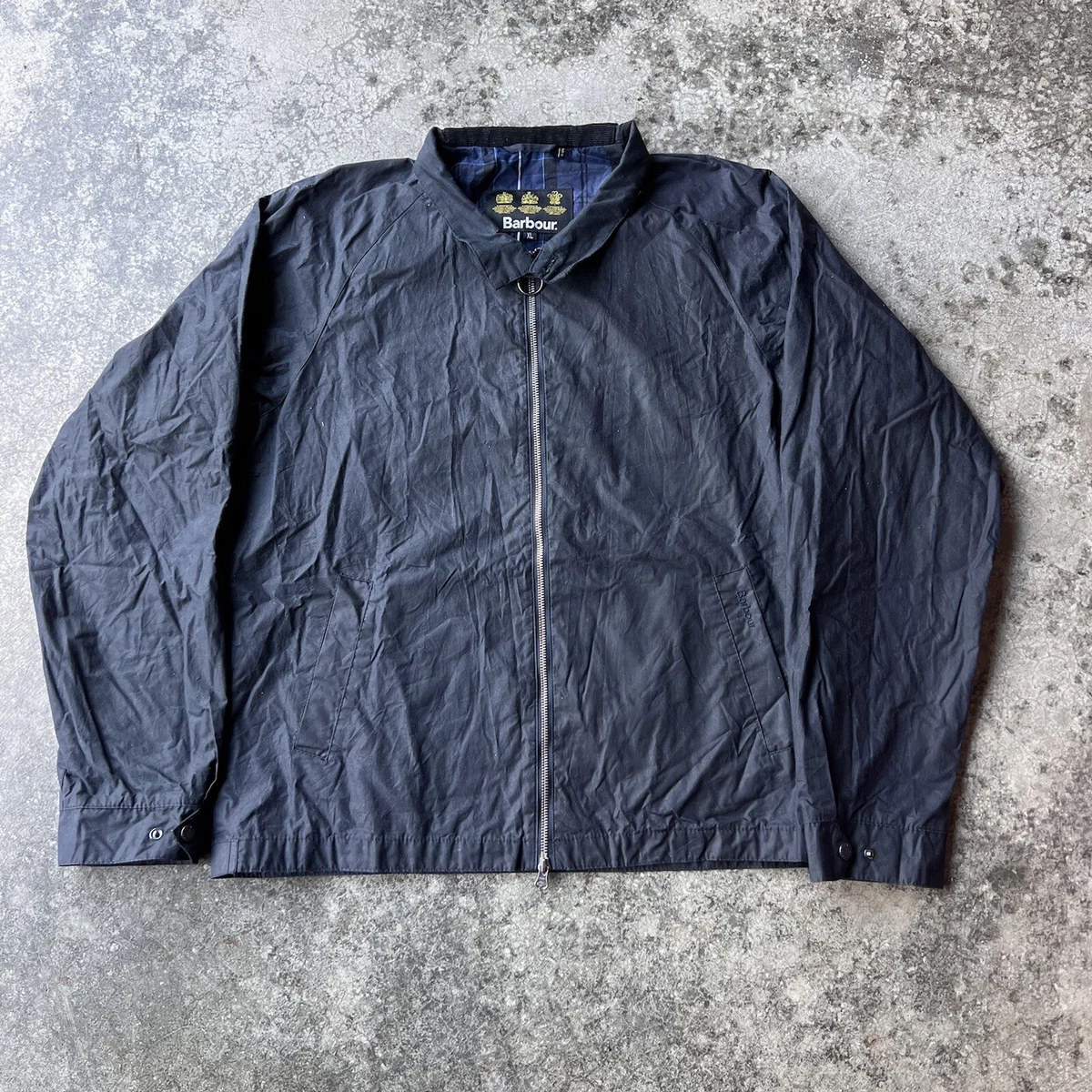 Navy blue barbour jacket mens sale