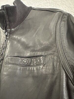 John Varvatos X Converse Men's Leather Jacket - Black Jersey John Varvatos X Converse Men's Leather Jacket - Black Jersey