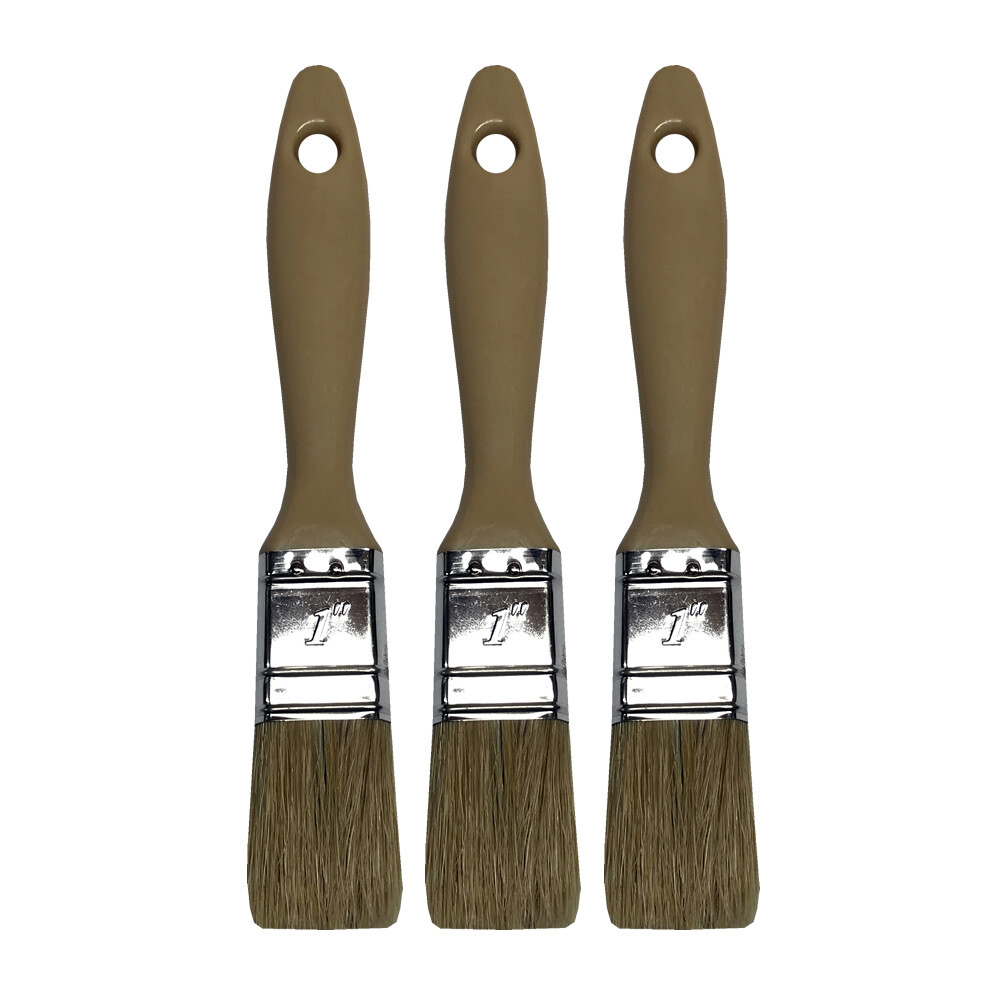 Gelcoat 1"" 25mm Non Synthetic Laminating Low Loss Fibreglass Brush - 3pk