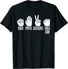 Carpenters Rock Paper Scissor Table Saw Funny Design Unisex T-Shirt