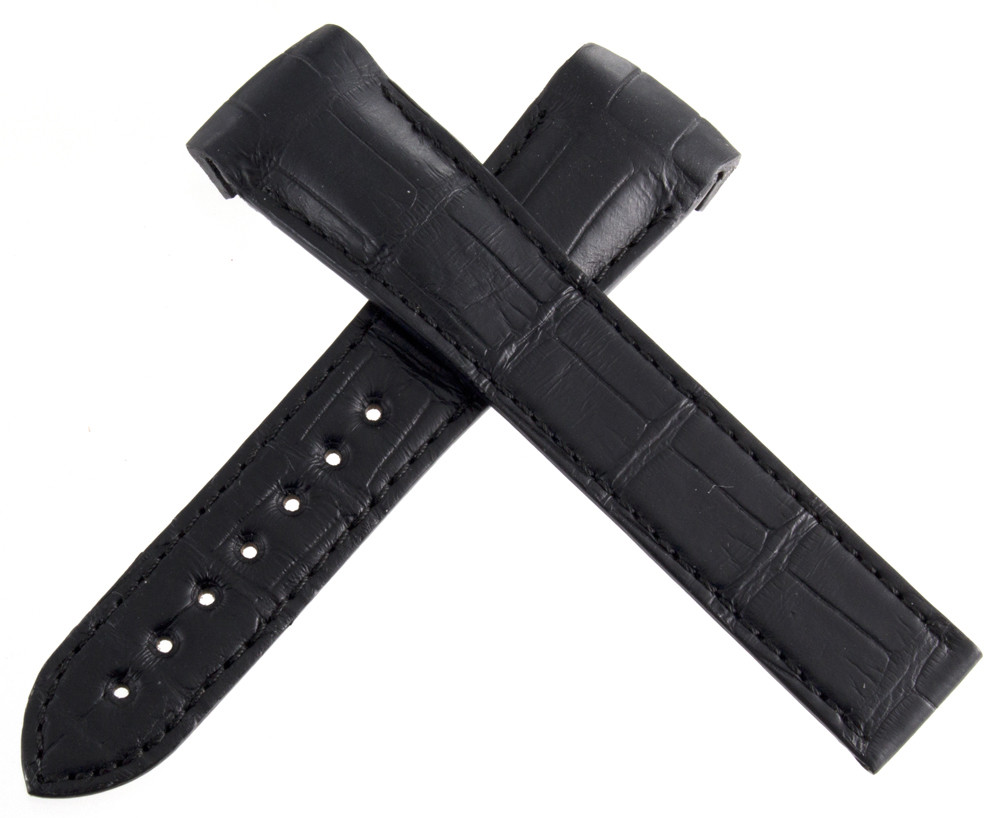 Genuine Omega Black Alligator Strap Band 22x18mm 98000271 | eBay