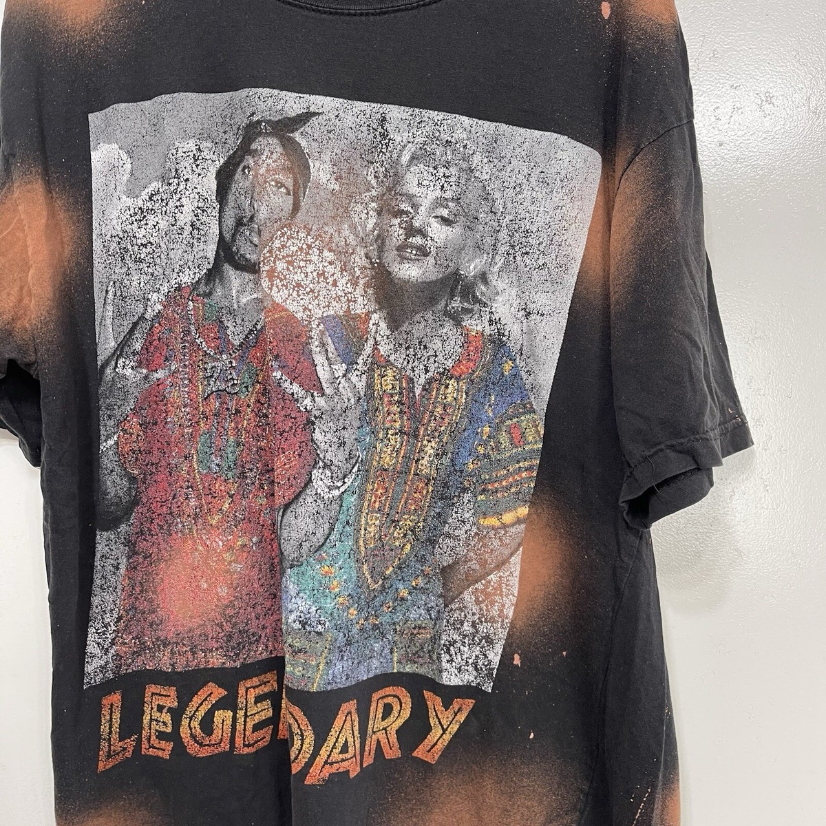 Vintage 90s Tupac Shakur 2Pac Madonna Distressed Sz M | eBay