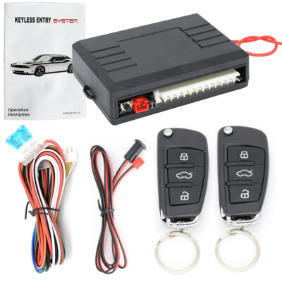 Car 2 Central Remote Keyless Entry Door Locking Kit Universal Vehicle System 12V