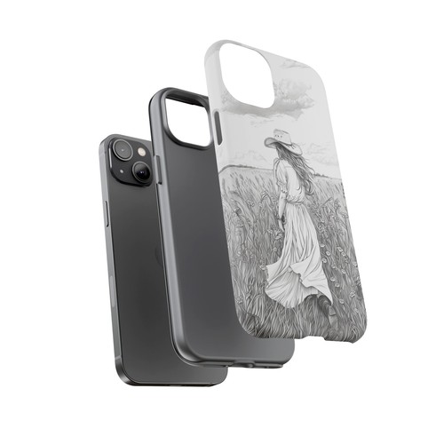 Cowgirl Drawing Field Phone Case for iPhone, Samsung Galaxy, Pixel - 第 79/240 張圖片