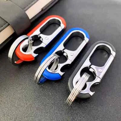 Keyring Buckle Belt Clip Snap Hook Keychain with Double Ring Large Clasp