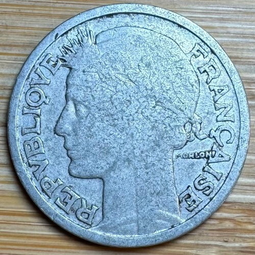 PIECE DE 2 FRANCS 1946 B ALUMINIUM (1235) - Imagen 2 de 2