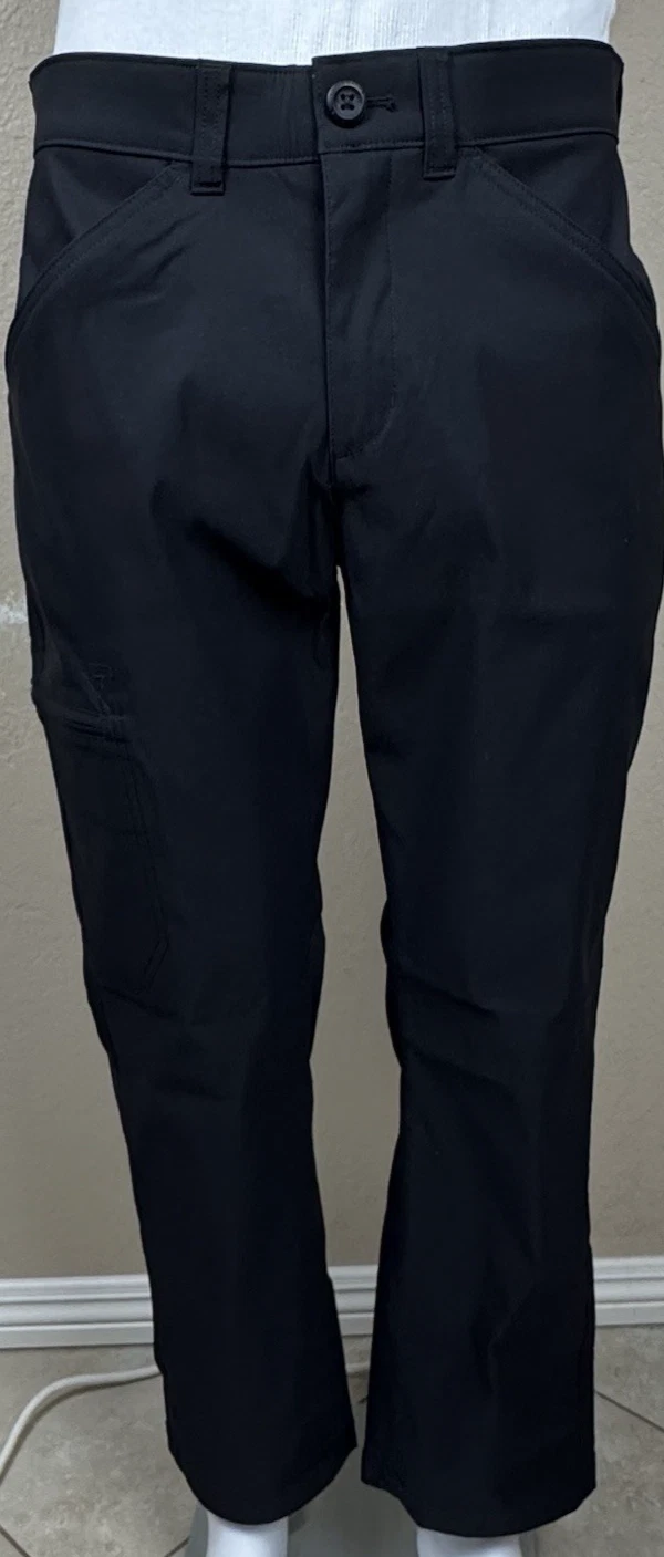 Eddie Bauer Mens Size 32x29 Black Rainier Tech Pants Strom Repel Chino New