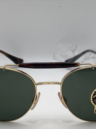 Ray Ban Sonnenbrille gold ORB 3540 Pilotenstil Retro Shooter G15 grüne Gläser - Bild 4 von 10