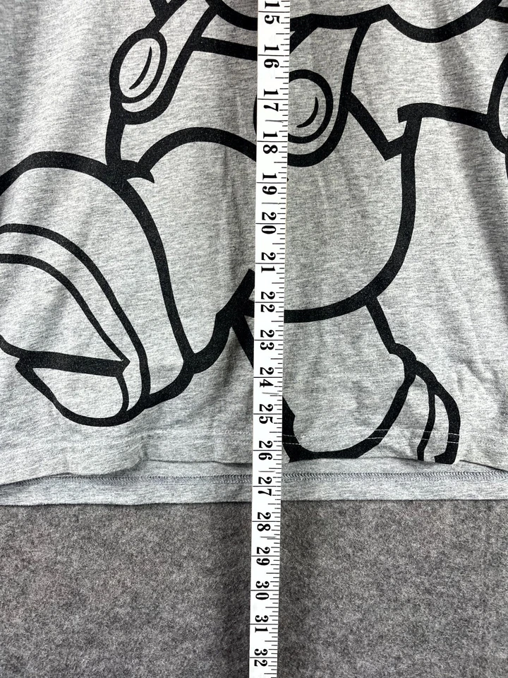 Super Mario Nintendo Mens T Shirt Large Grey Graphic Short Sleeve Casual Logo - image 3 of 4