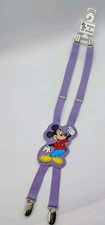 Purple Mickey Mouse Kids Suspenders Vintage Walt Disney Company Purple W Tag
