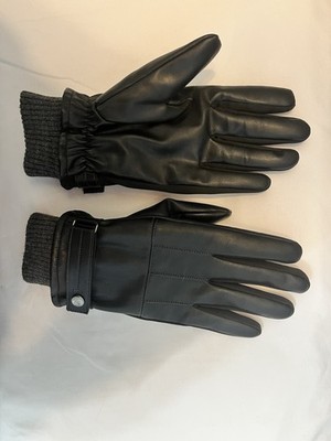 isotoner Men's Insulated Wrist Gloves Black L/G Style 730K2 Lined