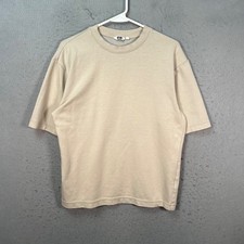 Uniqlo U Mens Size Small Beige Airism T-Shirt Cotton Blend