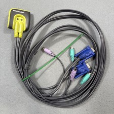 IOGEAR MiniView Micro 2-Port PS/2 KVM Switch with Built-in Cables GCS62