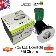 7.2w LED Chrome Downlight IP65 for Bathrooms Fire Rated 3000k Warm White JCC