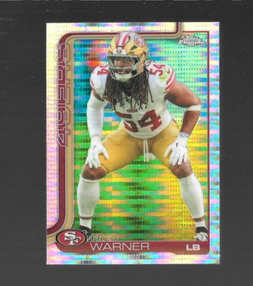 2025 Topps Chrome- #268 Fred Warner Disco Refractor San Francisco 49ers
